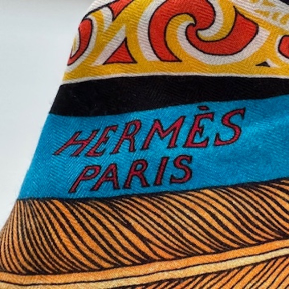 NWT HERMES KAWA ORA BY TE RANGITU NETANA 140X140 CASHMERE SILK SHAWL SCARF STOLE - Picture 13 of 15